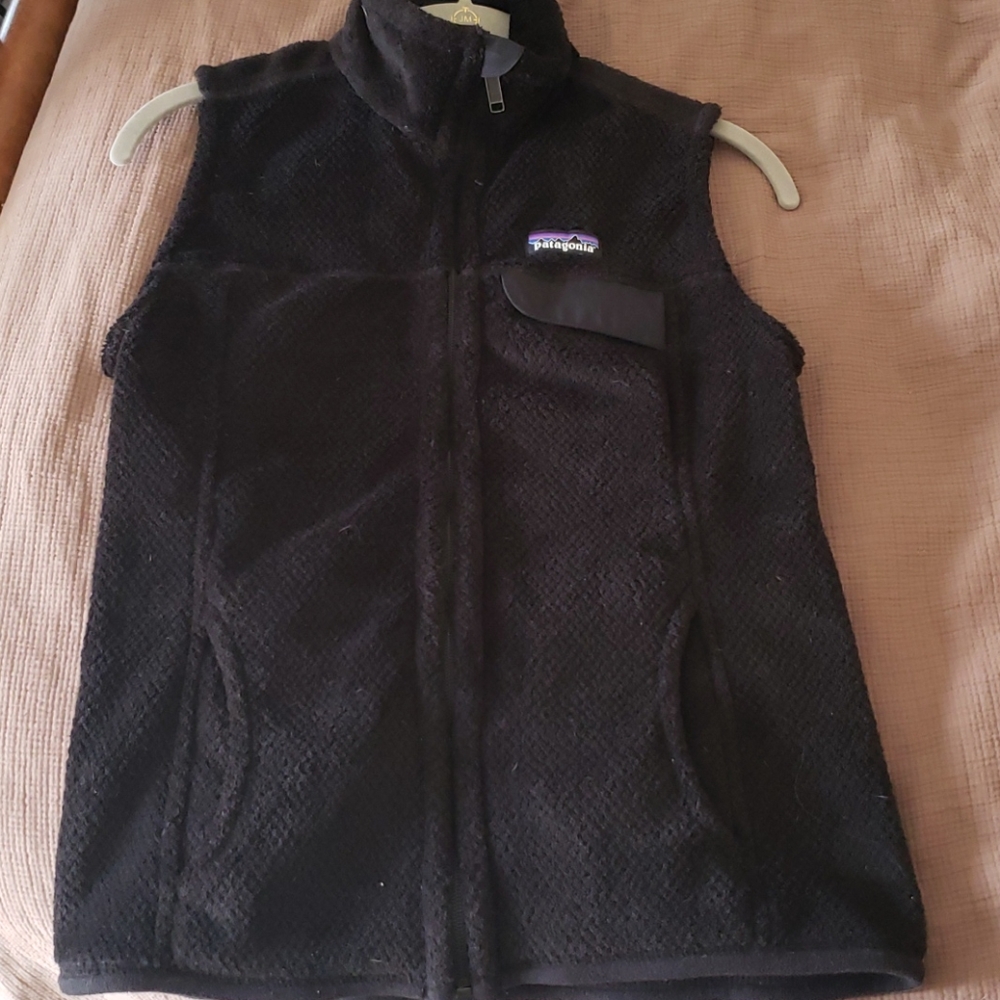Patagonia black womens fleece vest sz XS